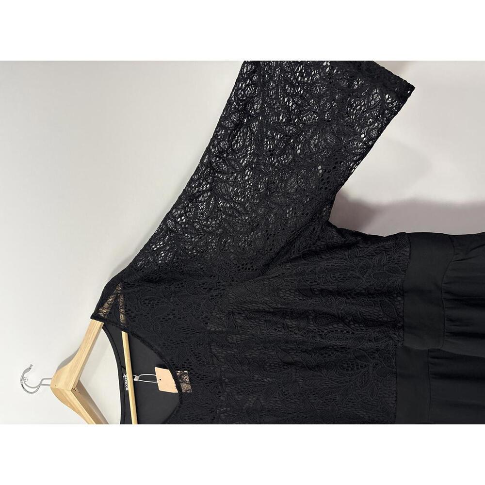 Bloomchic 5X Lace Patchwork Shirred Midi Pocket D… - image 5